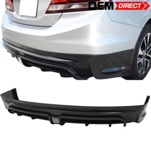 Fits 13-15 Honda Civic Sedan Mugen RR Style Rear Diffuser