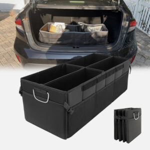 Car Trunk Organizer Leather Cargo Folding Storage Bin Bag For Honda Civic & Accord